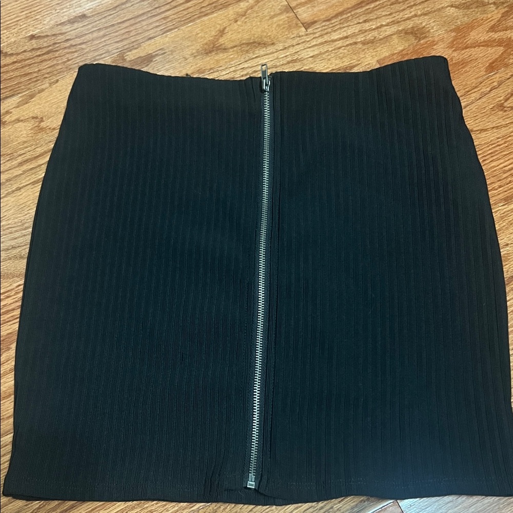 Forever 21 Black Ribbed Pencil Skirt